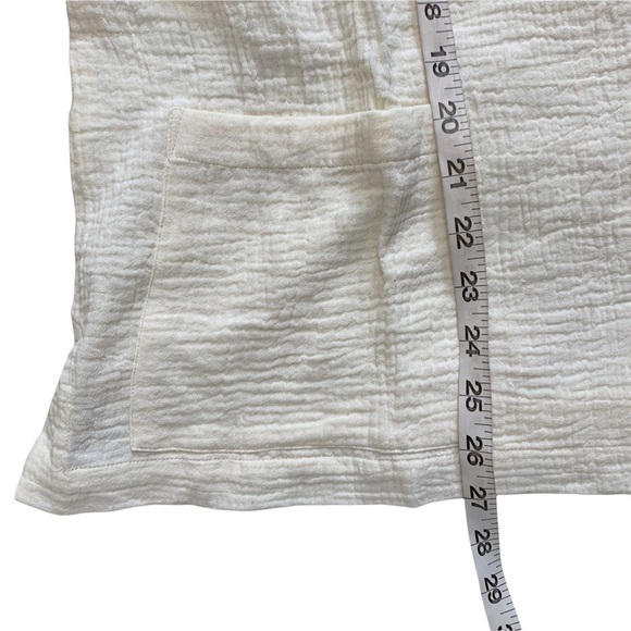 Soft Surroundings NET Araza Gauze Shirt Blouse Ecru (Cream) Plus Size Medium - Picture 12 of 14